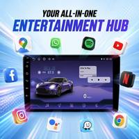 Lecteur multimédia de voiture, écran tactile compatible CarPlay sans fil et Android Auto, Bluetooth, navigation GPS, caméra de recul pour voiture