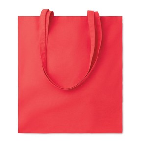 Borsa Shopping in Cotone Personalizzabile Cottonel Media Rossa con Manico Lungo per Uso Quotidiano Made in Italy - Product Image 1