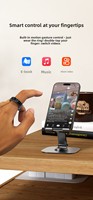 Anillo Inteligente 2026 con Pantalla, Monitor de Salud, Resistente al Agua 5 ATM, Monitor de Sueño para Hombres y Mujeres, Compatible con Teléfonos Apple, Xiaomi y Samsung