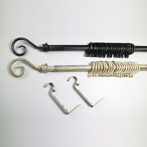 Tringles à rideaux et ensembles de draperies modernes en métal à prix abordable avec embouts torsadés en forme de <span class=keywords><strong>cage</strong></span> pour fenêtres - Product Image 2