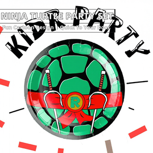 <strong>Ninja</strong> <strong>Turtle</strong> Cartoon Disposable Paper <strong>Party</strong> Tableware Set Kids <strong>Party</strong> Decoration Supplies Baby Showers Thanksgiving Graduation - Product Image 2