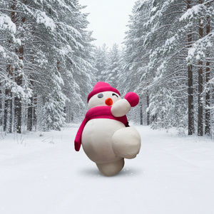 Modello Gonfiabile a Forma di Pupazzo di Neve per Atmosfera Invernale, Ideale per Promozioni e Attrazioni nei Centri Commerciali e Luoghi Panoramici all'Aperto - Product Image 6