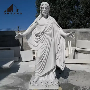 Quyang Nhà thờ trang trí handcarved cuộc sống lớn kích thước Virgin Mary Jesus Tượng Đá Đá Cẩm Thạch tượng pieta tác phẩm điêu khắc - Product Image 3