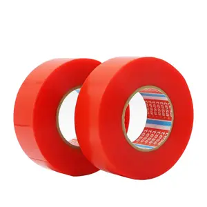 Tesa 4965 poliester merah film dua sisi transparan PET film tape fitur produk pita perekat
