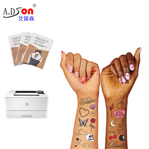 Stiker tato sementara DIY kustom kertas Transfer tato meja cetak bening sementara tahan lama menyala - Product Image 1