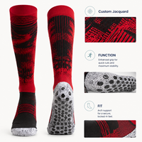 Chaussettes de football en jacquard pour la vente au détail, avec emballage personnalisé, pour la fourniture aux détaillants sportifs.