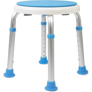 Tabouret de douche en alliage d'aluminium bleu ciel 34,5-51,3 cm, équipement de sécurité antidérapant pour salle de bain - Product Image 3