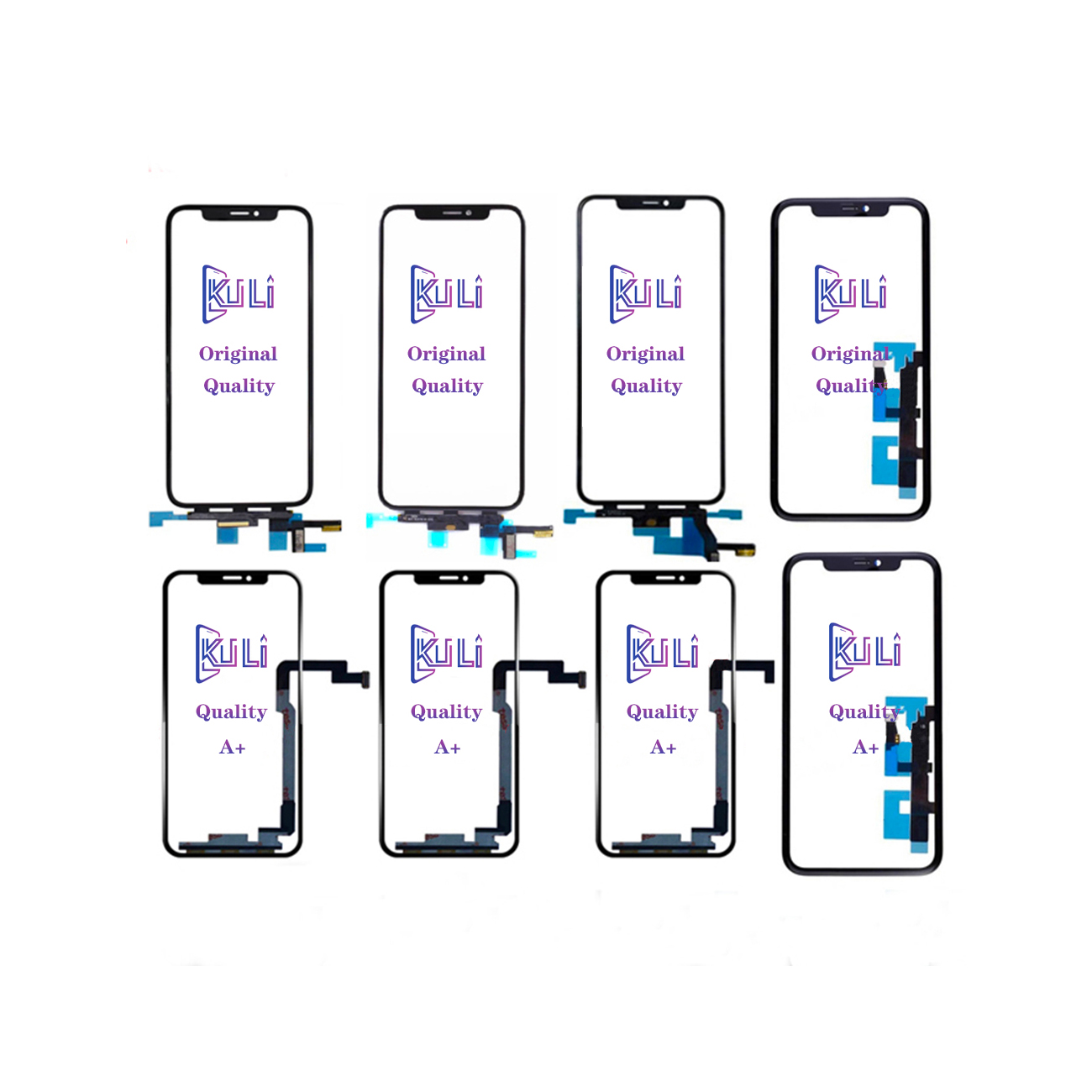 Оригинальное Переднее стекло TP Для ремонта сенсорного экрана OCA для iPhone X XR XS xsmax 11 11pro Max Замена дисплея