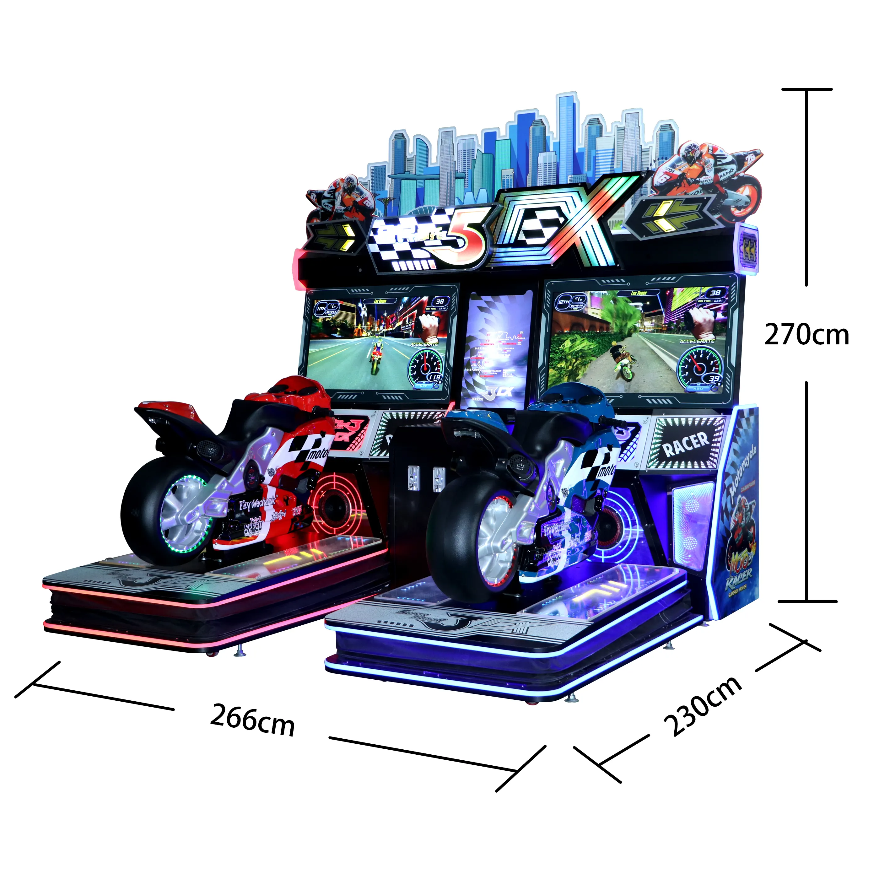 Máquina de jogos de motocicleta, central de entretenimento familiar