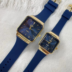 G1 nuova coppia orologio quadrato semplice orologio d'oro orologio uomo e donna Silicone cinturino orologio - Product Image 5