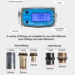 2 inch SS304 Xăng kỹ thuật số DIESEL điện tử dòng Turbine mét 3/4 thép không gỉ cho nước nhiên liệu diesel Xăng - Product Image 2