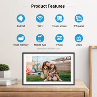 Pros Smart 15,6 pulgadas WiFi Marco de fotos digital FHD IPS Pantalla táctil Marco DE FOTOS electrónico Rotación automática Fotos Videos a través de Frameo