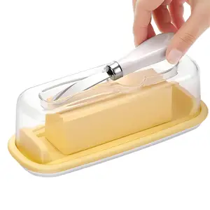 Plastik butters chale transparente Plastik butters ch neiden Aufbewahrung sbox Butter dose mit Deckel und Messer