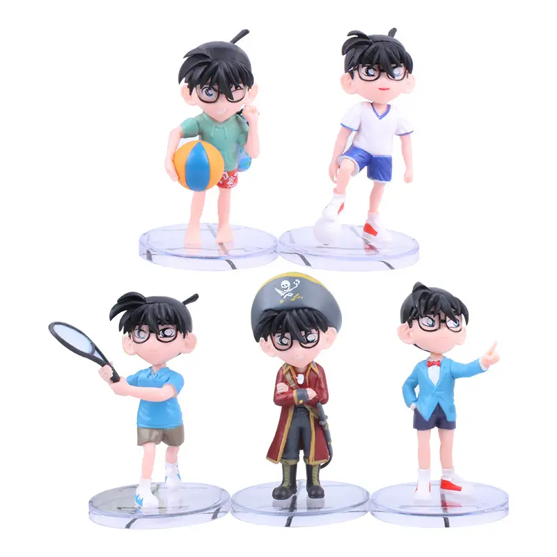 5PCS/SET Detective Conan 6 Generation Cartoon Character Collection Toys Action Anime Figures