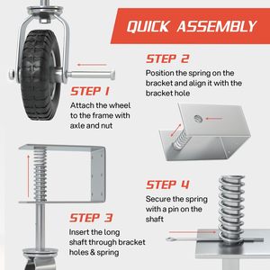 Hoch leistungs zaun Torrad 10 Zoll Metall Gate Wheel Gate <span class=keywords><strong>Caster</strong></span> - Product Image 4