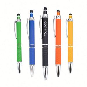 Stylos de luxe Bullet 1,0 mm multifonctions 2 en 1, stylet pour écran tactile, stylo à bille en métal, personnalisable avec logo d'entreprise - Product Image 5