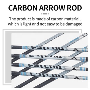 Frecce in carbonio puro 3K tiro con l'arco arco composto ricurvo e frecce punte rimovibili tiro a segno attrezzatura per albero di piume di plastica - Product Image 3