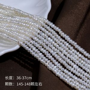 Collar de Perlas Barrocas de Agua Dulce Hechas a Mano, Económicas, con Cuentas Planas Irregulares, Accesorios de Perlas Sueltas al por Mayor - Product Image 2