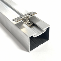 Accessoires de terrasse en composite WPC imperméable sans vis, poutre en aluminium utilisée pour les murs et sols extérieurs