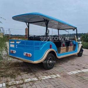 Vehículo Eléctrico Clásico Retro Multisitio con Toldo Azul para Desfiles y Exhibiciones - Product Image 5