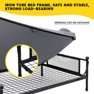 Luxe Milieuvriendelijk Hondenbed Met Metalen Frame Rechthoekige Vorm Binnen/Buiten Gebruik Het Hele Jaar Door Opvouwbaar Afneembaar Wasbaar - Product Image 3