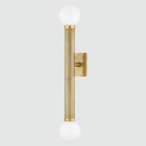 Lampada da Parete Cilindrica in Ottone Massiccio Stile Industriale, Finitura Ottone Anticato, per Interni Villa <span class=keywords><strong>Hotel</strong></span> Soggiorno Camera da Letto, Applique <span class=keywords><strong>Pienza</strong></span> - Product Image 6