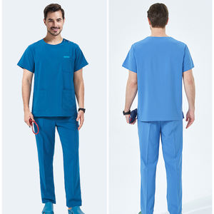 Divise da Scrub chirurgiche ad asciugatura rapida con Logo personalizzato per abiti da medico girocollo da uomo set di chirurgia da laboratorio dentale per animali domestici - Product Image 3