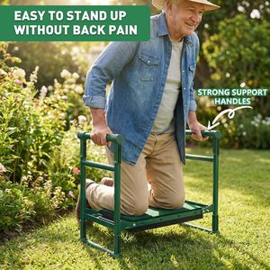 Tabouret <span class=keywords><strong>de</strong></span> <span class=keywords><strong>jardin</strong></span> pliable avec coussin <span class=keywords><strong>de</strong></span> genouillage souple <span class=keywords><strong>de</strong></span> 10 pouces <span class=keywords><strong>de</strong></span> large, banc <span class=keywords><strong>de</strong></span> <span class=keywords><strong>jardin</strong></span> portable, genouillère, capacité <span class=keywords><strong>de</strong></span> 450 lb, pour le jardinage, cadeaux - Product Image 2