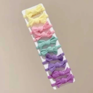 Venta caliente tendencia moda hecha a mano Pastel Retro lazos para el cabello para niñas satén terciopelo perla flor felpa al por mayor - Product Image 2