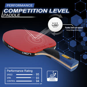Loki Professionnel <span class=keywords><strong>5</strong></span> Étoiles <span class=keywords><strong>Ping</strong></span> <span class=keywords><strong>Pong</strong></span> Pagaies En Fiber De Carbone Pro <span class=keywords><strong>Raquette</strong></span> De Tennis De Table Avec Sac À Fermeture Éclair Portable - Product Image 2