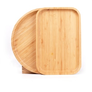 Bamboo Round Plates Cheese Plates Coffee Tea Serving <strong>Tray</strong> Fruit Platters Party Dinner Plates Sour <strong>Candy</strong> <strong>Tray</strong> - Product Image 1