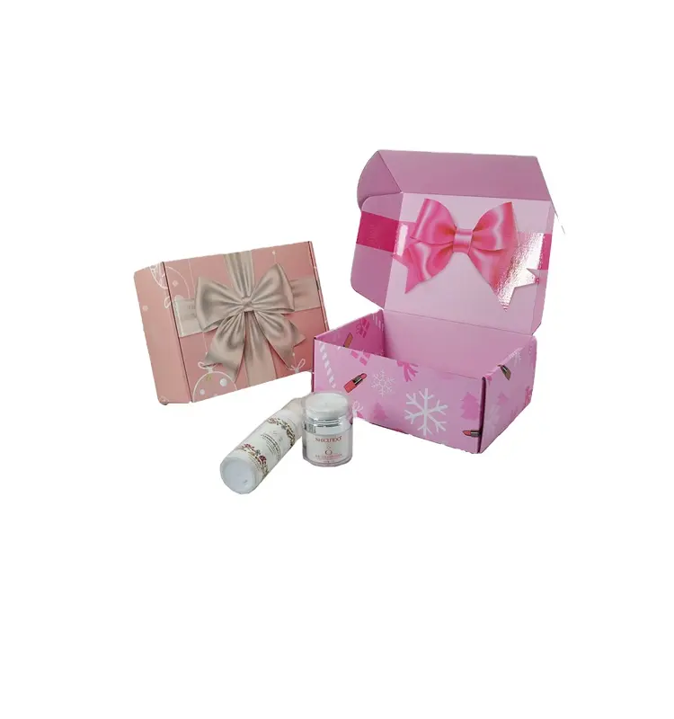 Romantic good price elegant handmade pink color printing wedding favors gift box