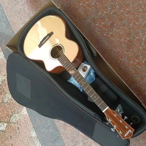 <span class=keywords><strong>Kaysen</strong></span> 41 ''Accoudoir Table en épicéa massif Feuilles d'érable Incrustation Touche Guitare acoustique électrique Kit d'accessoires - Product Image 5