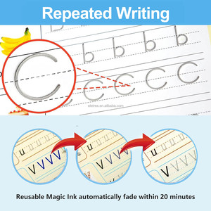 Bambini bambini riutilizzabili imparando l'alfabeto <span class=keywords><strong>libro</strong></span> di scambio dell'acqua magica che pulisce <span class=keywords><strong>il</strong></span> <span class=keywords><strong>libro</strong></span> alfabetico di pratica matematica pulita con le schede - Product Image 5