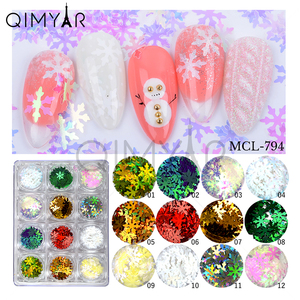 Flocons de neige pour décoration des <span class=keywords><strong>ongles</strong></span>, autocollants de stylistes tendance, Art de noël, paillettes pour <span class=keywords><strong>ongles</strong></span>, 3d, vente en gros, <span class=keywords><strong>2020</strong></span> - Product Image 6