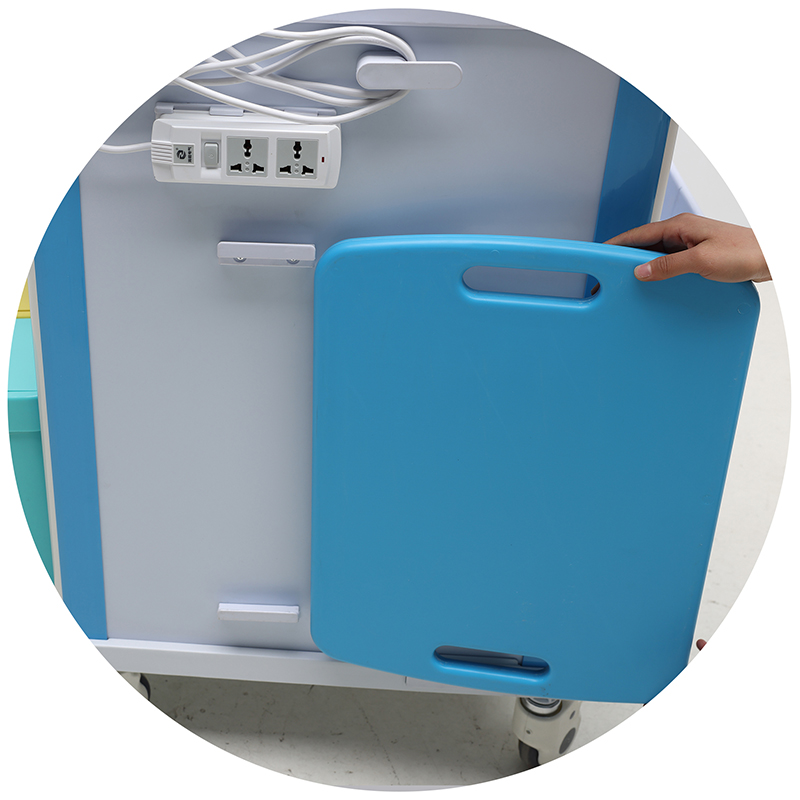 MN-EC002 Adjustable Multifunction ABS Plastic Hospital  Medical Trolley Emergency Trolley