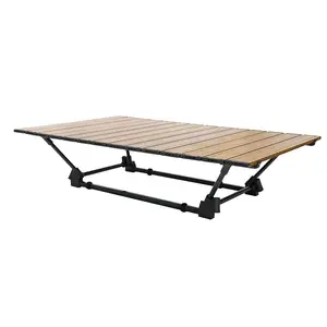 New Arrival Portable Adjustable Height Outdoor Aluminum Folding Camping Picnic Table