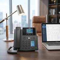 Téléphone IP professionnel X4U Gigabit avec écran couleur double de 2,8 pouces, 12 lignes SIP, 30 touches DSS, PoE, conférence 6 voies, VoIP professionnel