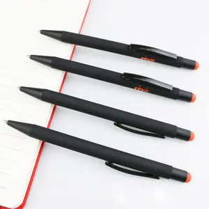 GemFully back to school supplies promotional metal pen soft-touch coated ballpoint pen with custom logo