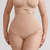 Tanga Moldeadora sin Costuras para Mujer, Cintura Alta con Banda de Silicona Antideslizante, Invisible Bajo la Ropa