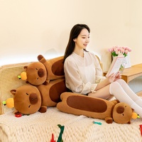 Usine En Gros Mignon Capybara Conception Long Corps Doux Oreiller Super Doux En Peluche Jouet De Couchage pour L'anniversaire Des Enfants Soulagement Du Stress