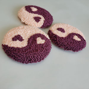 Lindos últimos regalos de novedad Feng Shui Gossip Patten artesanía taza alfombra posavasos hecho a mano punzón aguja posavasos - Product Image 4