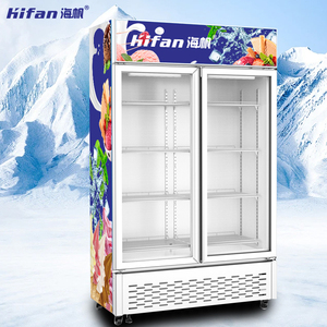 Réfrigérateur et congélateur vitrine commerciaux à <span class=keywords><strong>double</strong></span> <span class=keywords><strong>porte</strong></span>, adaptés aux équipements de réfrigération de boissons et de bières en magasin - Product Image 4