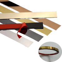 Bande de finition en métal plat en acier inoxydable pour la décoration des murs, des plafonds, des meubles et des armoires - Accessoires pour carrelage