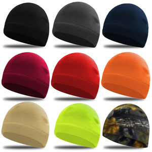 Winter Fleece Beanie Hat Thickened Warm Solid Color For Hiking Sports Skiing Outdoor Windproof Inner Liner Adult Unisex - Product Image 2