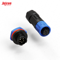Connecteur étanche M12 2+3 broches, installable sur site, IP67, type à souder, hybride, pour alimentation et signal, pour électrovanne avec retour d'information