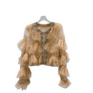 Elegante Chaqueta de Moda para Mujer, Tejida, con Volantes, Acolchada, Térmica, Impermeable, Transpirable, para Primavera, Otoño e Invierno - Product Image 4