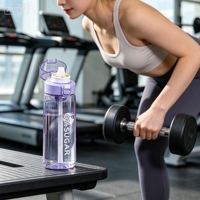 Bouteille sans BPA, anti-fuite, avec couvercle à ouverture rapide, pour boire directement, compatible lave-vaisselle, pour le camping et la maison