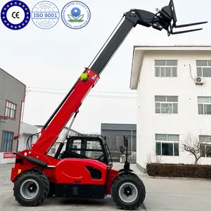 CE/EPA tele handler pertanian loader is pemuat 4x4 kemudi mini telehandler forklift roda pemuat untuk dijual