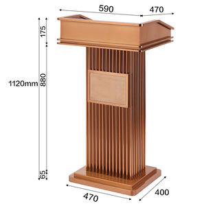 Onroerend Goed Outdoor Lezing Desk Rvs Roségoud Commerciële Meubelen Verkoopafdeling Welkom Receptie Parking - Product Image 5